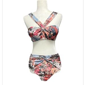 🆕 URBAN LUX Resort Multicolored Nature Two-piece Swimsuit